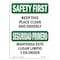 Signmission OSHA Sign, Keep Place Clean Orderly Bilingual, 18in X 12in Rigid Plastic, 12" W, 18" L, Landscape OS-SF-P-1218-L-10819 - alternate 1